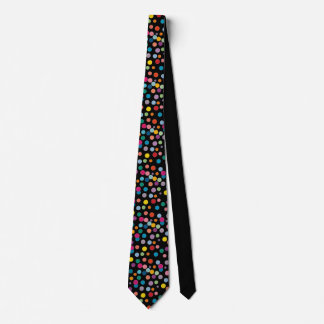 Gravata Colorful dots, black