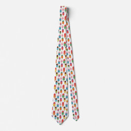 Gravata Colorful Dripping Popsicle Pattern
