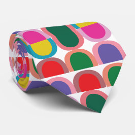 Gravata Colorful Half Circle Geometric