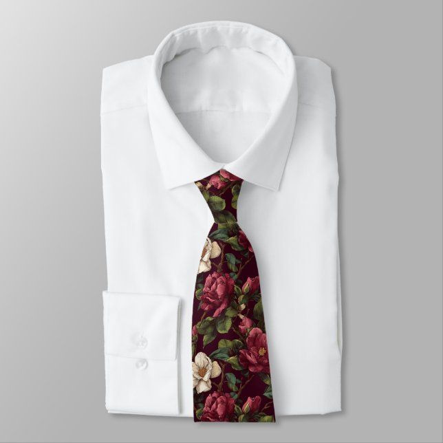 Gravata Colorful Menswear Ties Gardenias Flower (Amarrado)