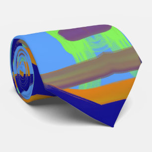 Gravata Colorida Abstrato, Colorida, Coloração de Arte