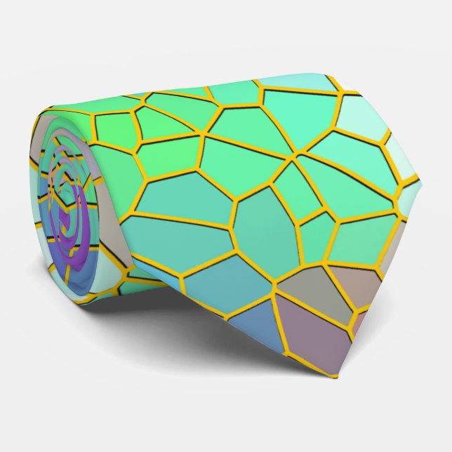 Gravata Colorida Colorir Colmeia (Rolled)