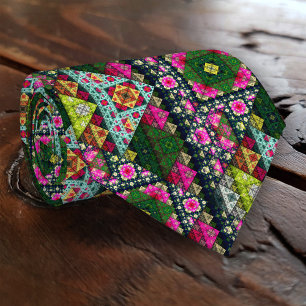 Gravata Colorida Nature Abstrato