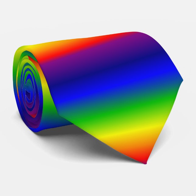 Gravata Colorida Rainbow Pattern Tie (Rolled)