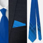 Gravata Colorida Torta Geométrica Blue Pattertie<br><div class="desc">Colorido,  colar de padrão azul geométrico.</div>