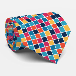 Gravata Colorido Em Quadrados De Papel Gráfico