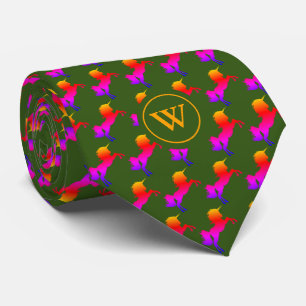 Gravata Colorido UNICORN mais Verde MONOGRAM