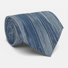 Gravata Coluna abstrato Azul Denim Stripe