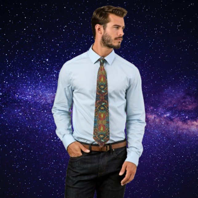 Gravata Coluna De Arte Espiritual De Flaming Visionária (Criador carregado)