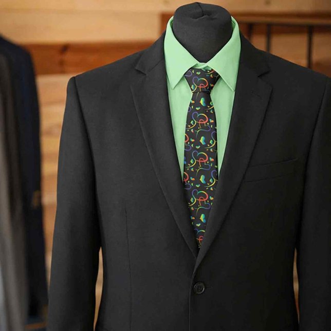 Gravata Coluna do Pescoço do Namorados Rainbow Pride (Criador carregado)