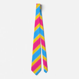 Gravata Coluna do Pescoço Pansexual de Faixa Diagonal