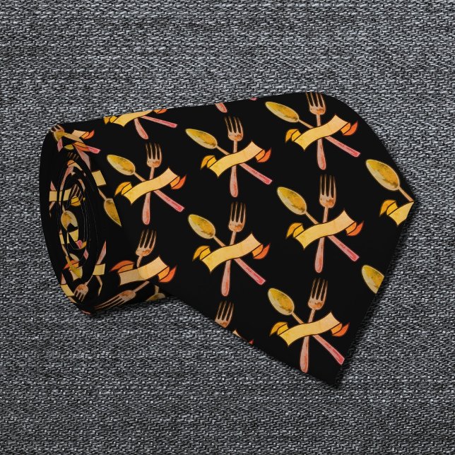 Gravata Coluna e garfo do ouro (Criador carregado)