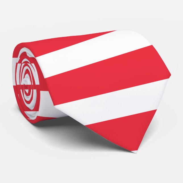 Gravata com a bandeira da Áustria (Rolled)