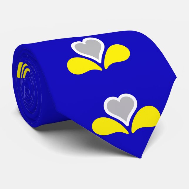 Gravata com a bandeira de Bruxelas, Bélgica (Rolled)