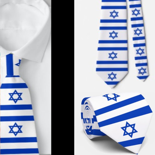 Gravata com Bandeira Israelense Judaica (Criador carregado)