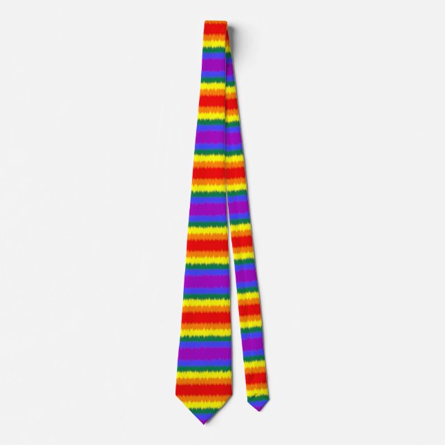 Gravata com Bandeira LGBT+ (Frente)