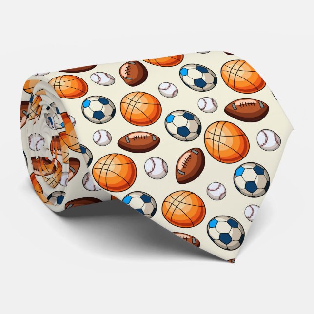 Gravata com Bolas de Esportes Masculinos (Rolled)