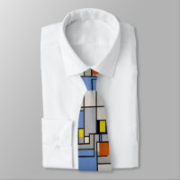Gravata com Design inspirado em Mondrian: Uma Na m