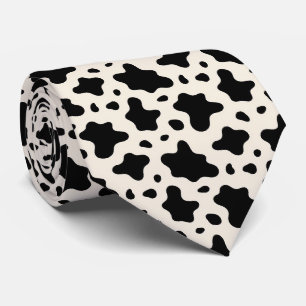 Gravata com Estampa de Vaca Padrão Western Cowbo