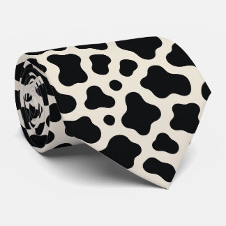 Gravata com Estampa de Vaca | Padrão Western Cowbo