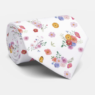 gravata com flores silvestres frescas