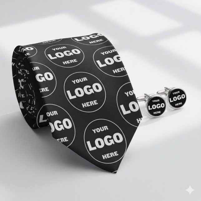 Gravata com Logotipo Personalizado - Gravata Profi (Custom Logo Tie - Professional Branded Necktie)
