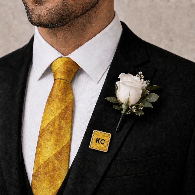 Gravata com padrão abstrato dourado (Gold Abstract Pattern Necktie)