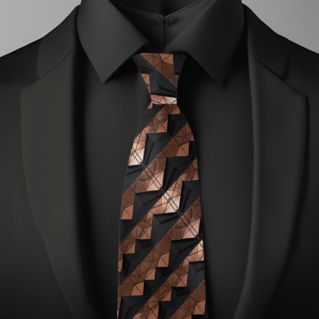 Gravata com padrão de cordilheira Copper Black (Criador carregado)