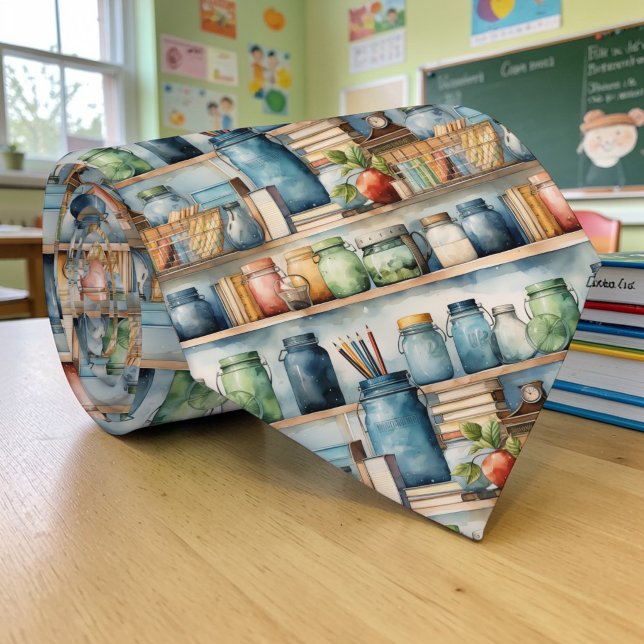 Gravata com Padrão de Professor de Arte Escolar (Criador carregado)