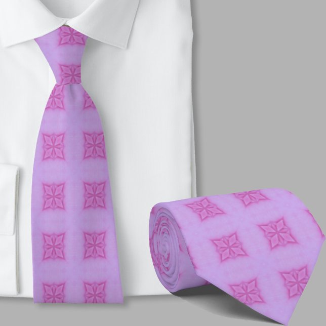 Gravata com padrão geométrico rosa artístico moder (Criador carregado)