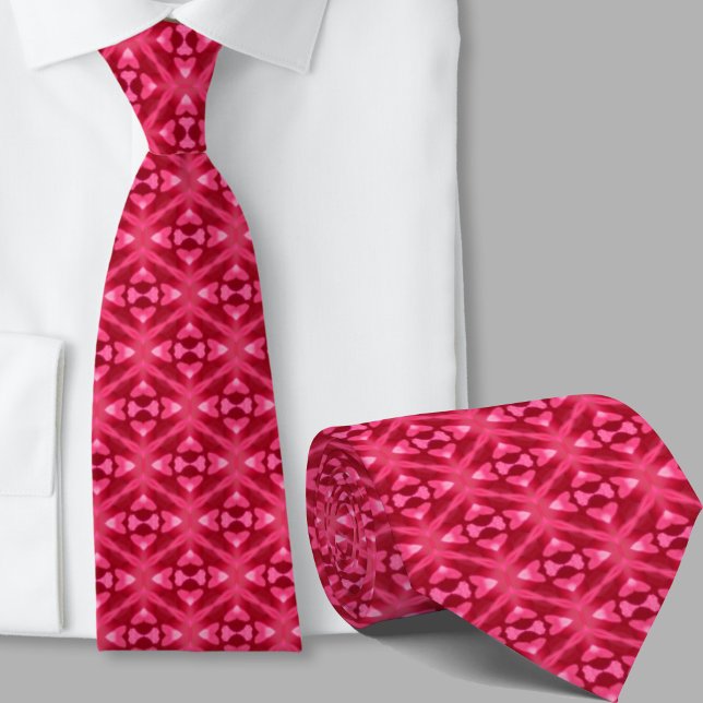 Gravata com padrão geométrico rosa artístico moder (Criador carregado)