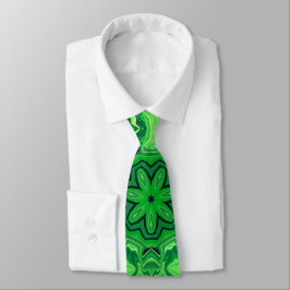 Gravata com Padrão Mandala Verde