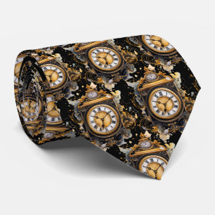 Gravata com Relógio Antigo Estilo Steampunk