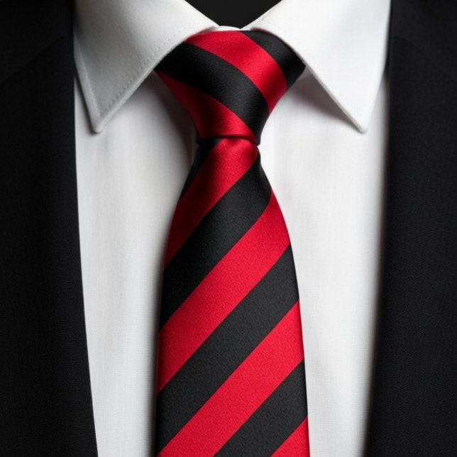 Gravata Combinação Preto Vermelho (Criador carregado)