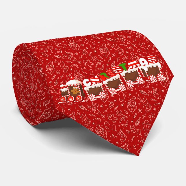 Gravata Comboio de Natal da Coleção de Natal Dale (Rolled)
