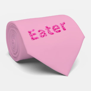 Gravata Comedor Floral Peônia Rosa