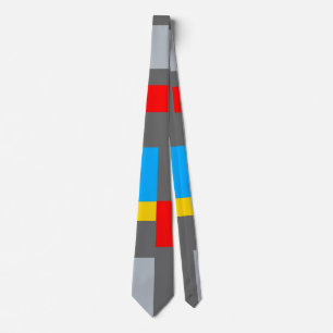 Gravata Composição de Cores do Estilo Geométrico Mínim