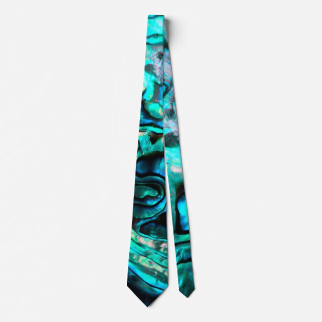 Gravata Concha paua de abalone design natural (Frente)