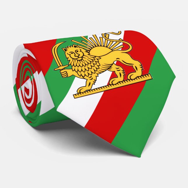 Gravata Constitutional Monarchy of Iran flag themed (Rolled)