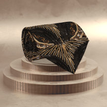 Conta Art Déco Preto e Dourado: Ano Novo / Festa d