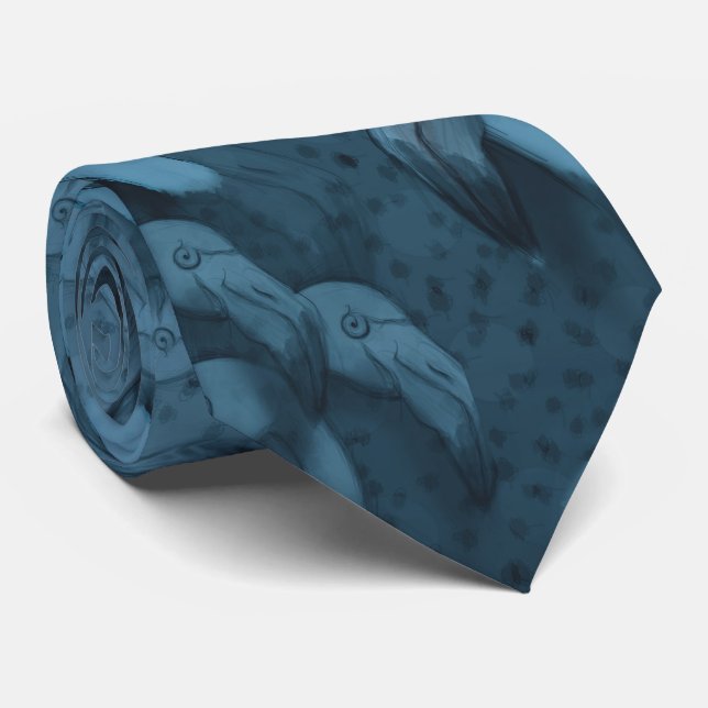 Gravata Conto de fadas do flamingo (Rolled)