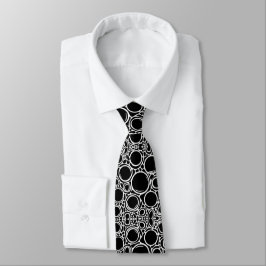 Gravata Contorno elegante preto e branco