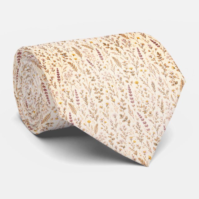Gravata Convidados de Casamento no Jardim de Flores Silves (Rolled)