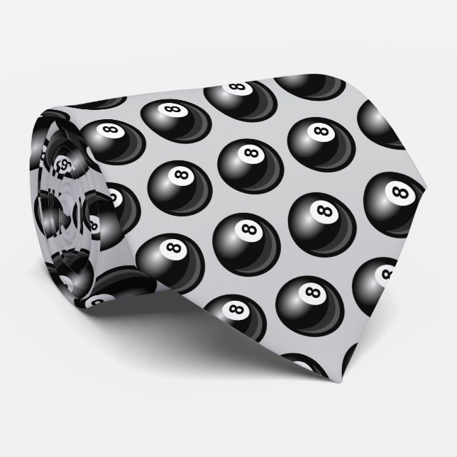 Gravata Cool Billiards eight ball tiled pattern (Rolled)