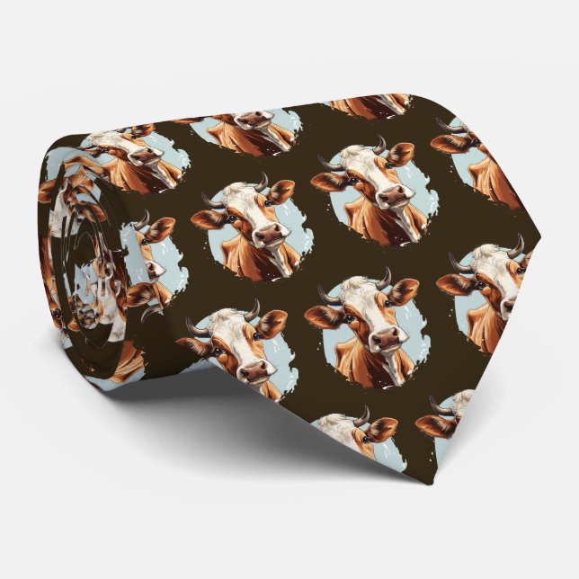 Gravata Cool tiled cow pattern  (Rolled)