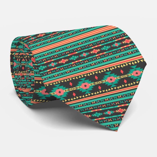 Gravata Cool tribal ethnic geometric pattern (Rolled)