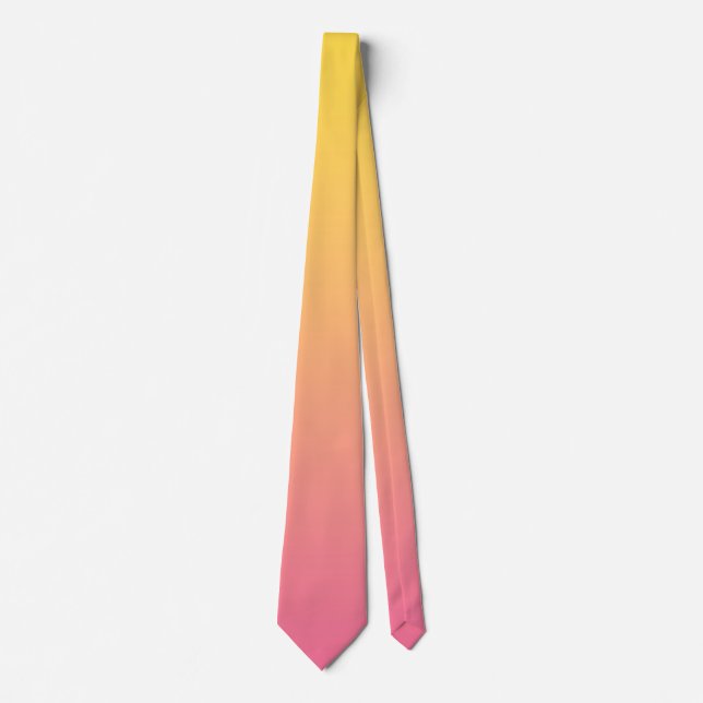 Gravata Cor Amarelo Rosa (Frente)