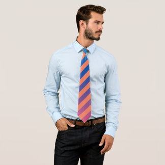 Gravata Cor Azul Laranja Design do Skaymarts