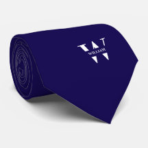 Cor Azul Profundo Monograma + Nome Elegante