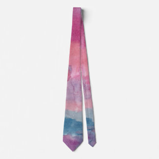 Gravata Cor de água rosa e azul